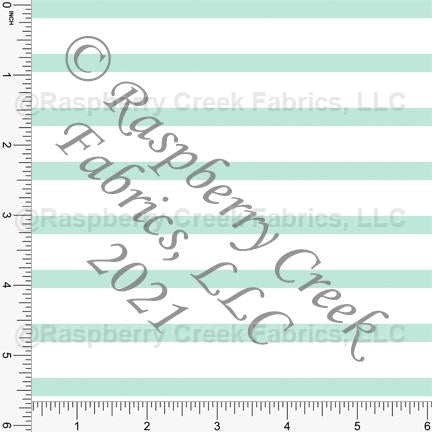 Mint and White Stripe Print, Cotton Basics for Club Fabrics Fabric, Raspberry Creek Fabrics, watermarked