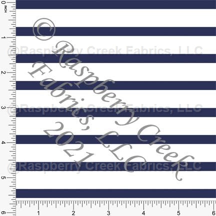 Navy and White Stripe Print, Cotton Basics for Club Fabrics Fabric, Raspberry Creek Fabrics, watermarked