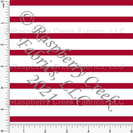 Red and White Stripe Print, Cotton Basics for Club Fabrics Fabric, Raspberry Creek Fabrics, watermarked