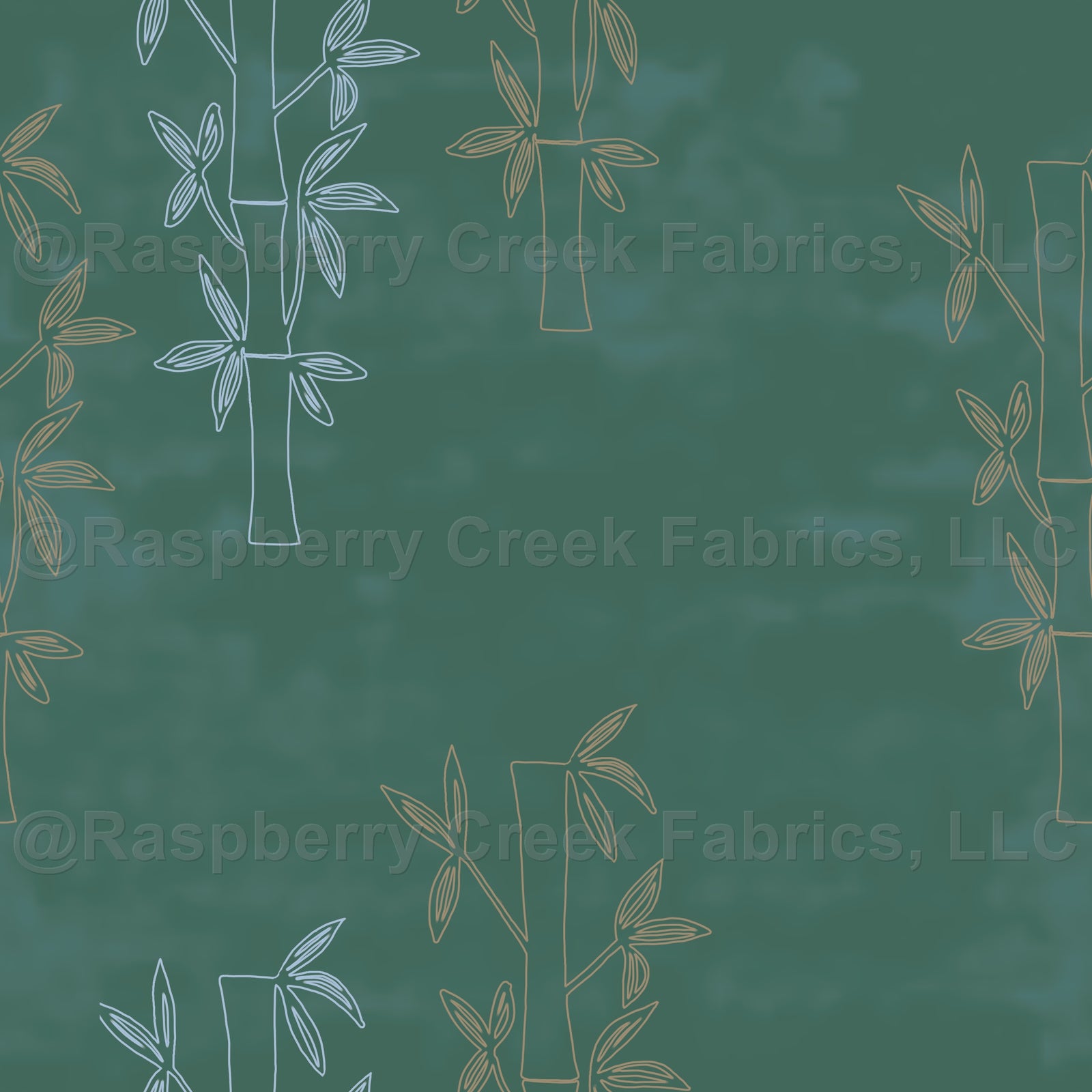 Calm Bamboo 2 - Sage Green, Blue, Beige