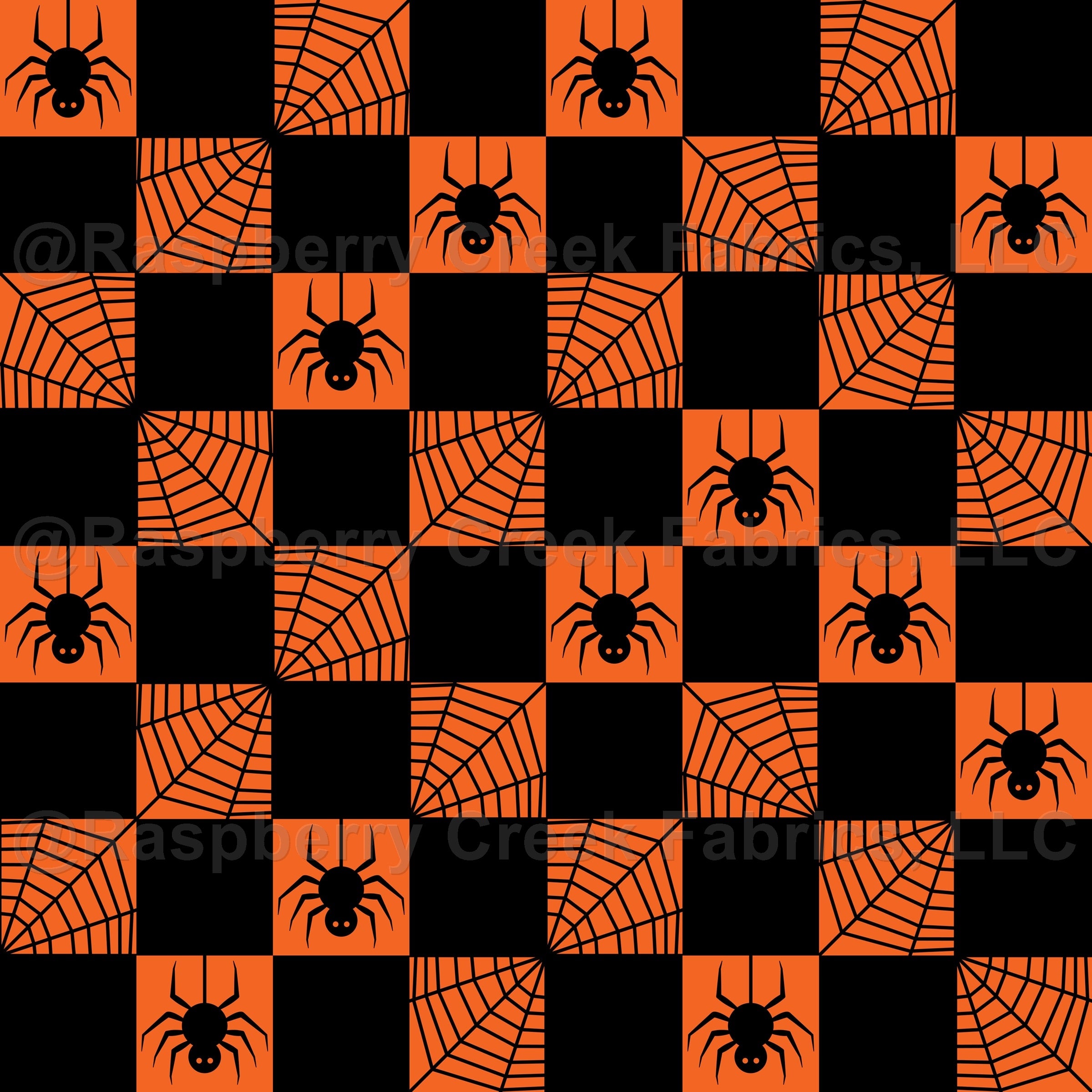 https://raspberrycreekfabrics.com/cdn/shop/products/Checkered-Halloween-spider-web-orange-sm.jpg?v=1688039641
