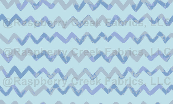 Chevron Gradient Blue - Raspberry Creek Fabrics