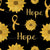 Childhood Cancer Awareness Sunflowers on Black Image