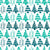 Christmas Trees - from my Christmas Delights Collection - simple aqua toned Christmas trees in a row on white background, pattern print by Annette Winter Image