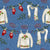 Winter Sweaters on the Clothesline Blue Image