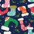Christmas Cute Stockings Blue Image