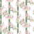 Pink Wildflowers on Light Green Stripes Image
