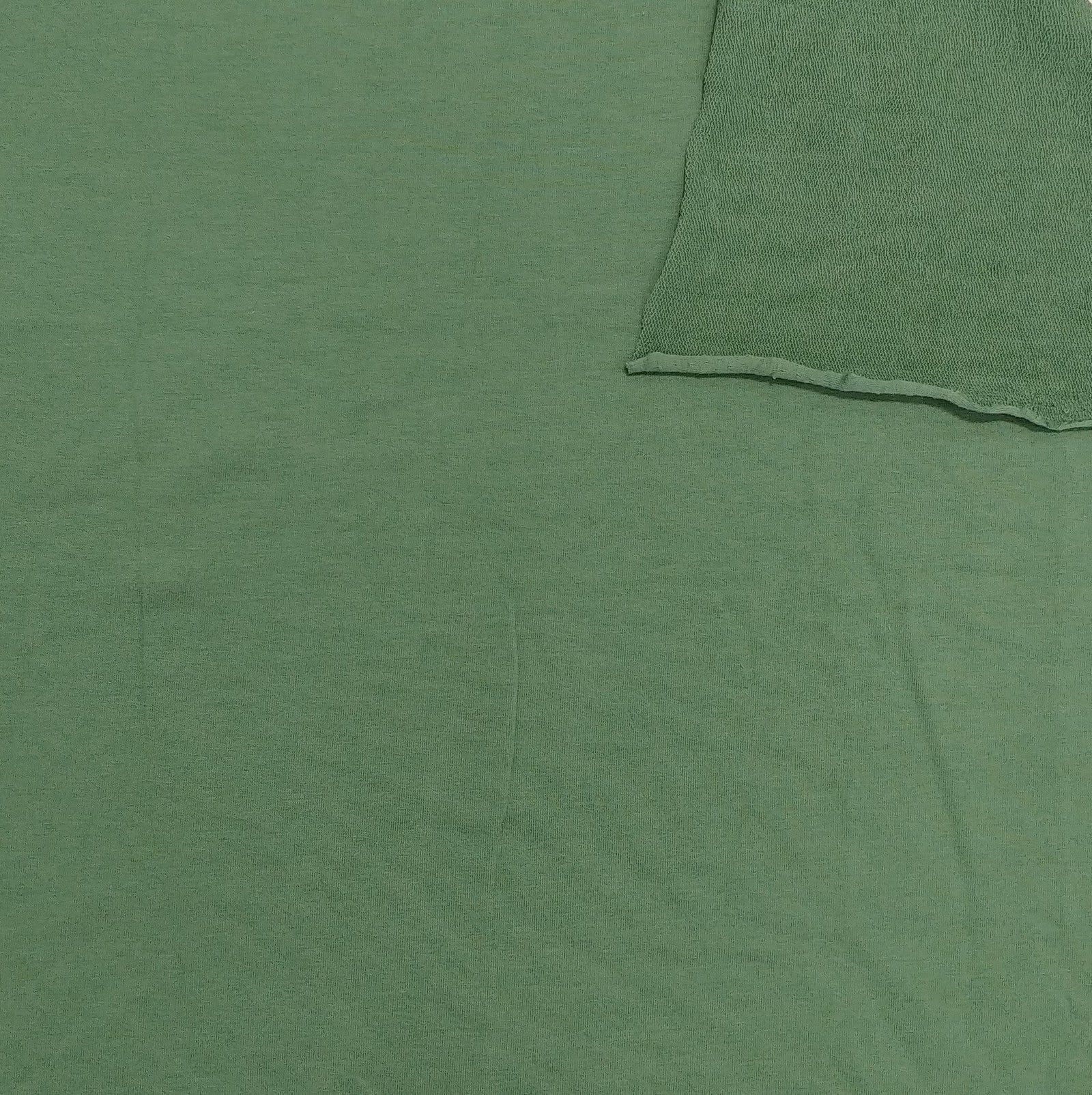 Solid Deep Sage 4 Way Stretch French Terry Knit Fabric With Spandex Fabric, Raspberry Creek Fabrics, watermarked, restored