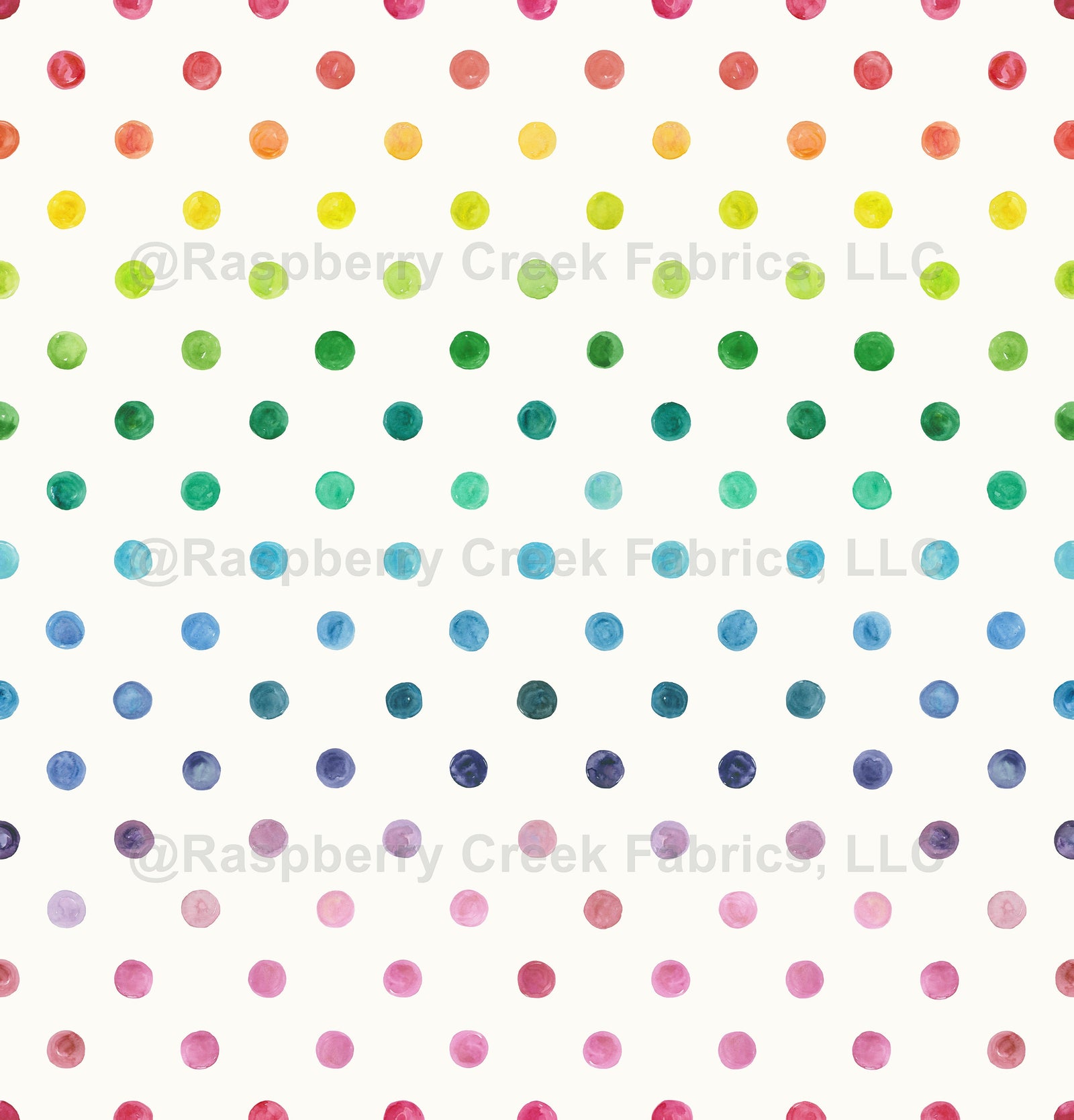 Rainbow watercolor dots