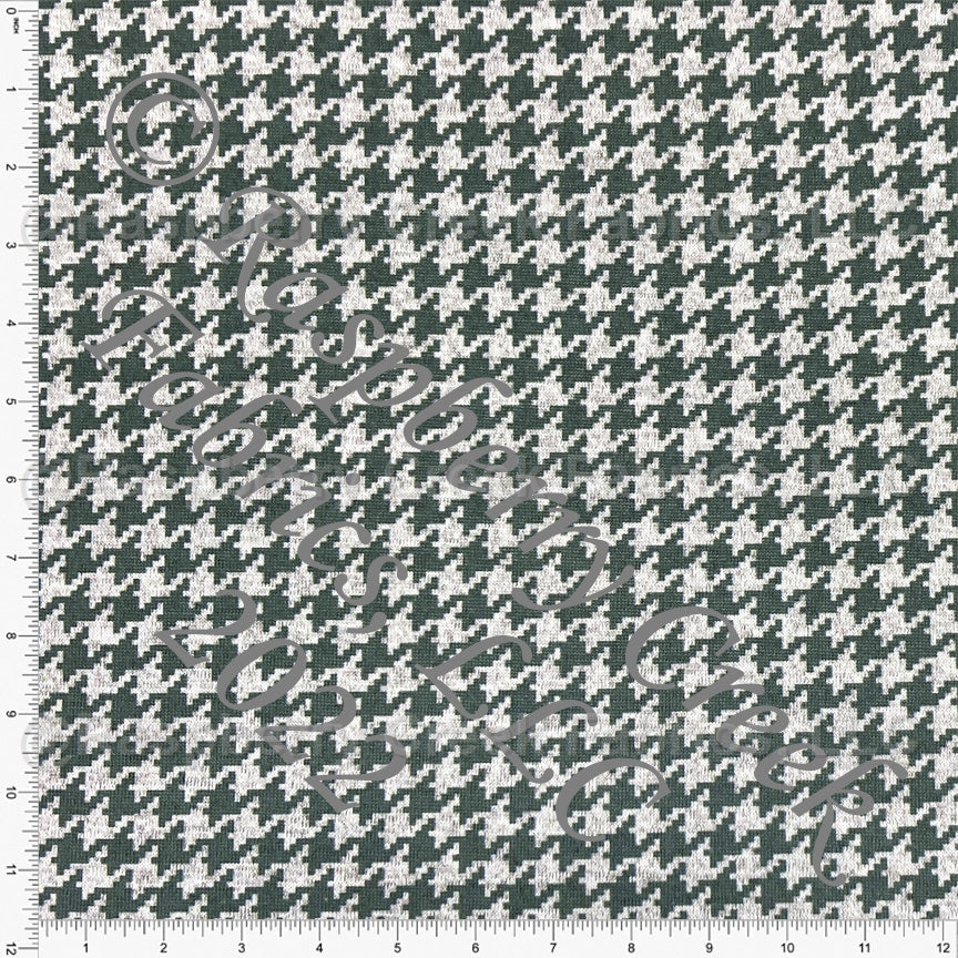 Dusty Green and Grey Houndstooth Brushed Heathered Hacci Sweater Knit Fabric, CLUB Fabrics Fabric, Raspberry Creek Fabrics, watermarked