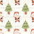 Jolly Christmas Santas and Trees on Ivory Image