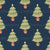 Jolly Christmas Collection Holiday Trees on Navy Image