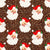 Retro Red Santa Claus on Brown Leopard Image