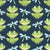 Friendly Frogs and Dragonflies on Navy Image