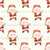 Jolly Christmas Santas on Ivory Image