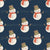 Jolly Christmas Snowmen on Navy Image