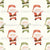 Jolly Christmas Red and Green Santas on Ivory Image