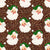 Retro Green Santa on Brown Leopard Image