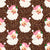 Retro Pink Santa on Brown Leopard Image