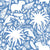 Rainforest Flora and Fauna on Denim Blue Image