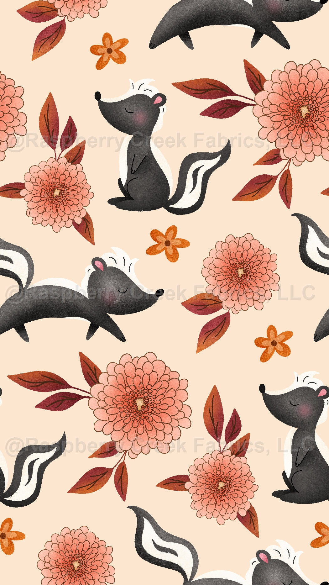 Fall Y'all Floral Skunks Cream