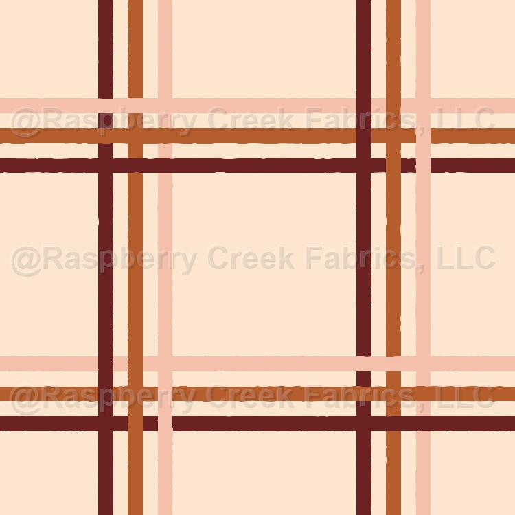 Fall Y'all Plaid Multi Pink Fabric, Raspberry Creek Fabrics, watermarked