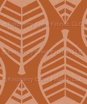 Fall Y'all Stencil Leaf Orange Fabric, Raspberry Creek Fabrics, watermarked