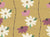 Mustard Yellow Mauve Pink White Green Daisy Stripes, Feeling Daisy & Free by Patternmint Image