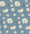 Blue White Yellow Green Brown Loose Daisies, Feeling Daisy & Free by Patternmint Image