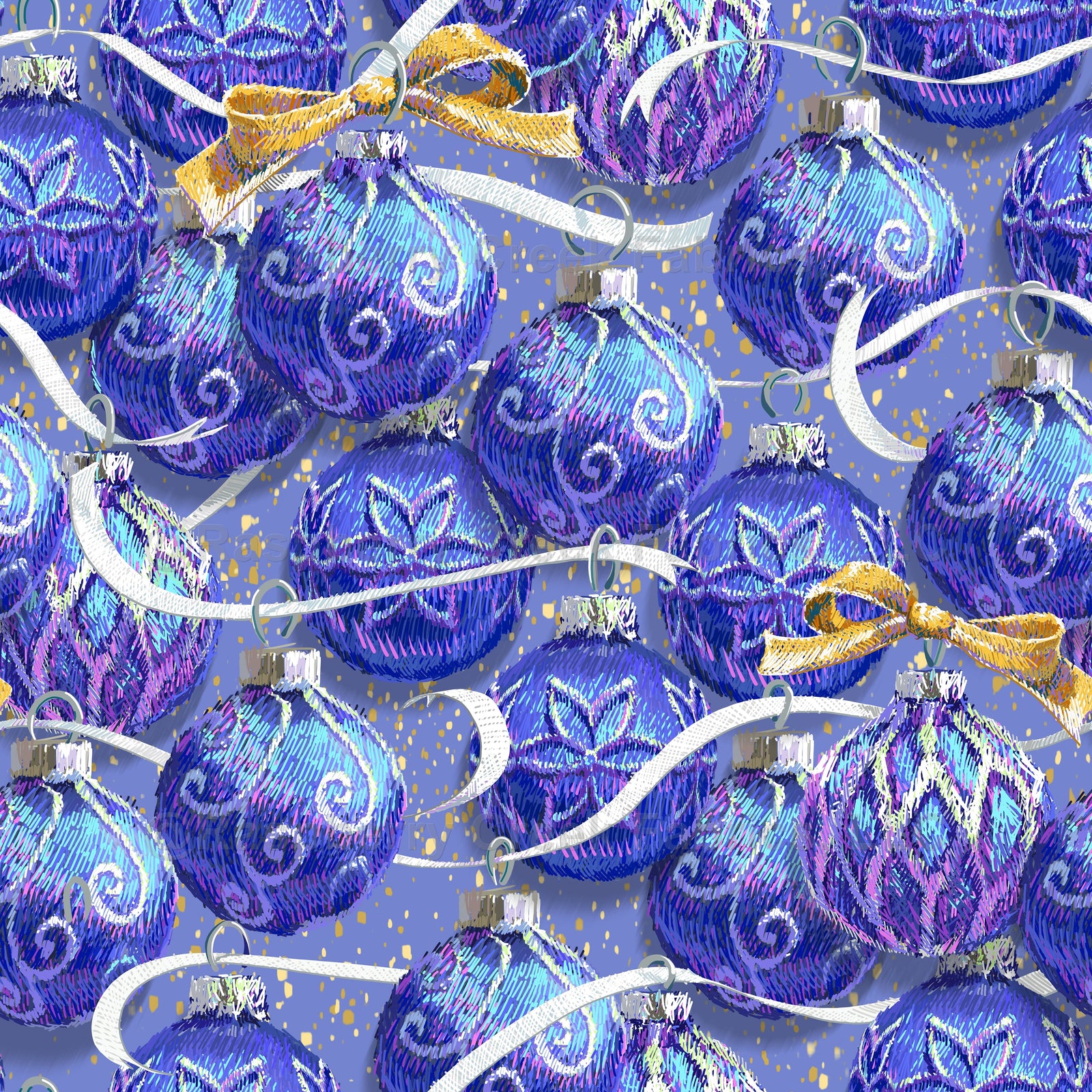 Festive Holiday Balls | Warm Blue
