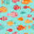 Whimsical Multicolored Undersea Fish On Aqua Image