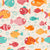 Whimsical Multicolored Fish On Cream Image