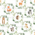 Watercolor Woodland Animals & Greenery Eucalyptus Wreaths Image