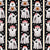 Ghosts in Flower Crowns Stripes on Black (Pastel Halloween Collection) Image