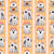 Ghosts in Flower Crowns Stripes on Orange (Pastel Halloween Collection) Image