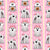 Ghosts in Flower Crowns Stripes on Pink (Pastel Halloween Collection) Image