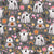 Ghosts and Gothic Florals on Grey (Pastel Halloween Collection) Image