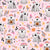 Ghosts and Gothic Florals on Pink (Pastel Halloween Collection) Image