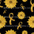 Gold Awareness Sunflowers and Ribbons on Transparent Image