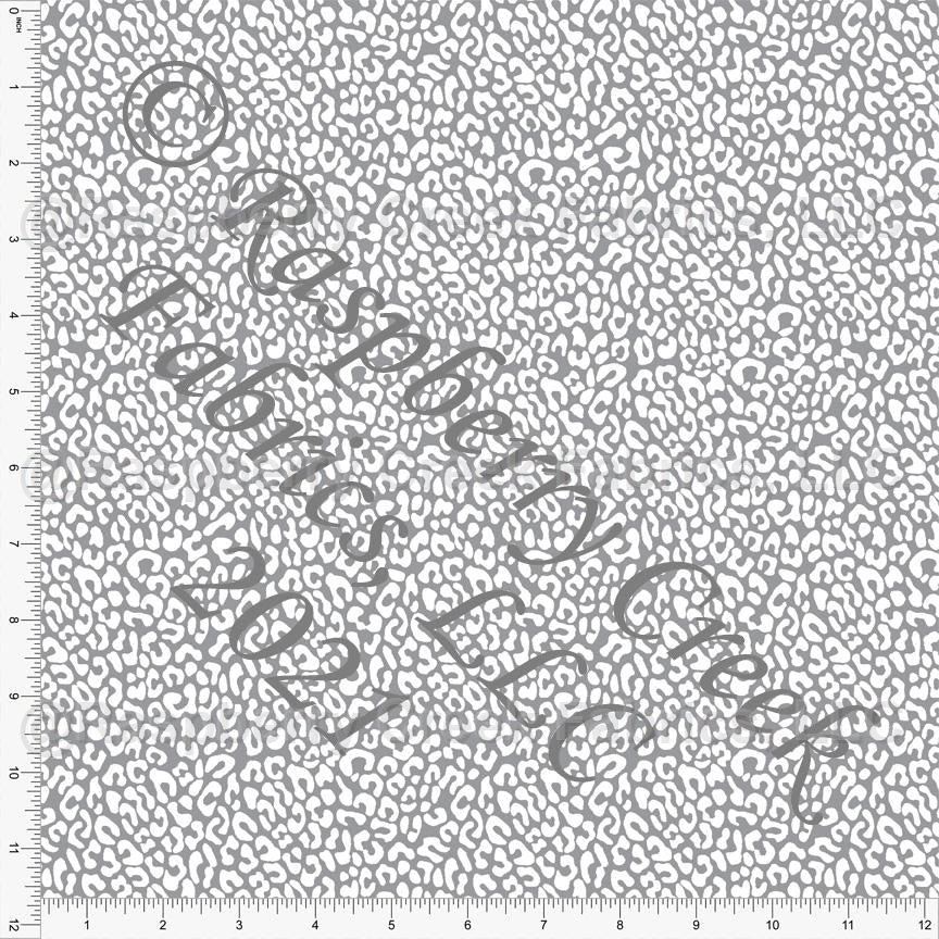 Light Grey and White Leopard Print Ponte De Roma Knit Fabric, CLUB Fabrics Fabric, Raspberry Creek Fabrics, watermarked