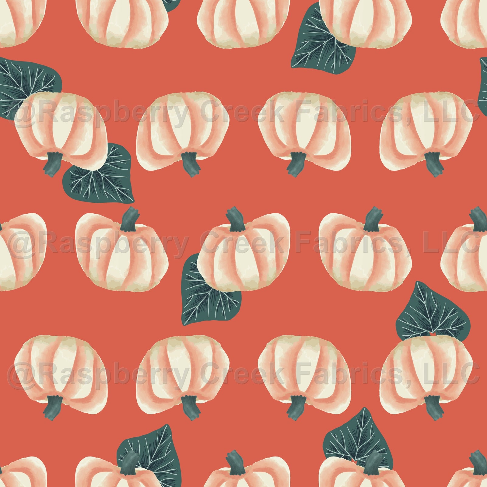 Moths and Pumpkins: Short Stack Pumpkins Fabric, Raspberry Creek Fabrics, watermarked