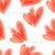Valentine Collection:  Red hearts watercolor that combined together give the design butterfly wings all on white background. Image