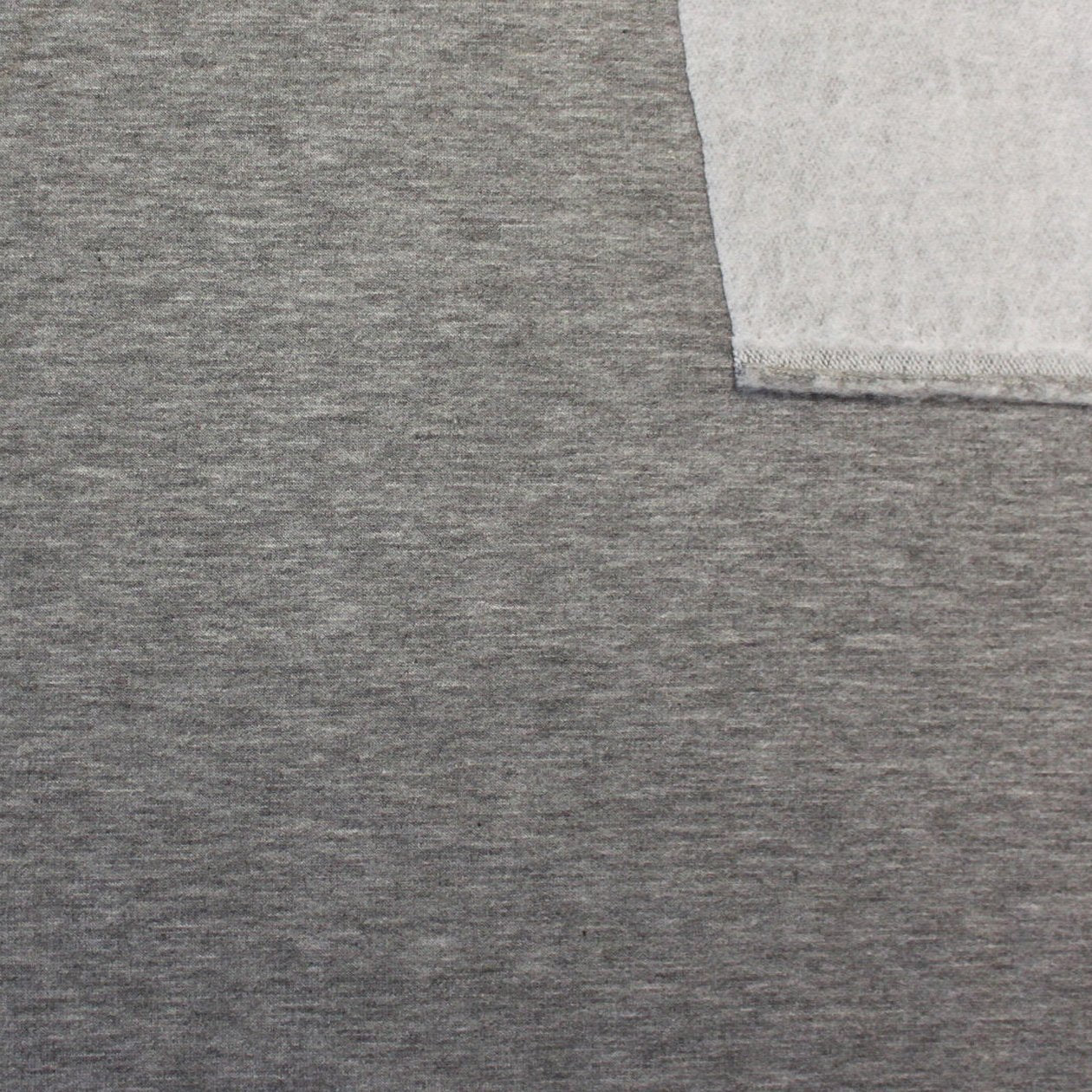 Medium Grey FLEECE Sweatshirt Knit Fabric Fabric, Raspberry Creek Fabrics, watermarked, restored