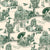 Christmas time is here again_traditional green toile de jouy Image