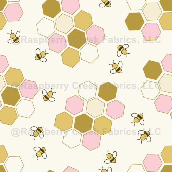 Spring Bees on Cream - Raspberry Creek Fabrics
