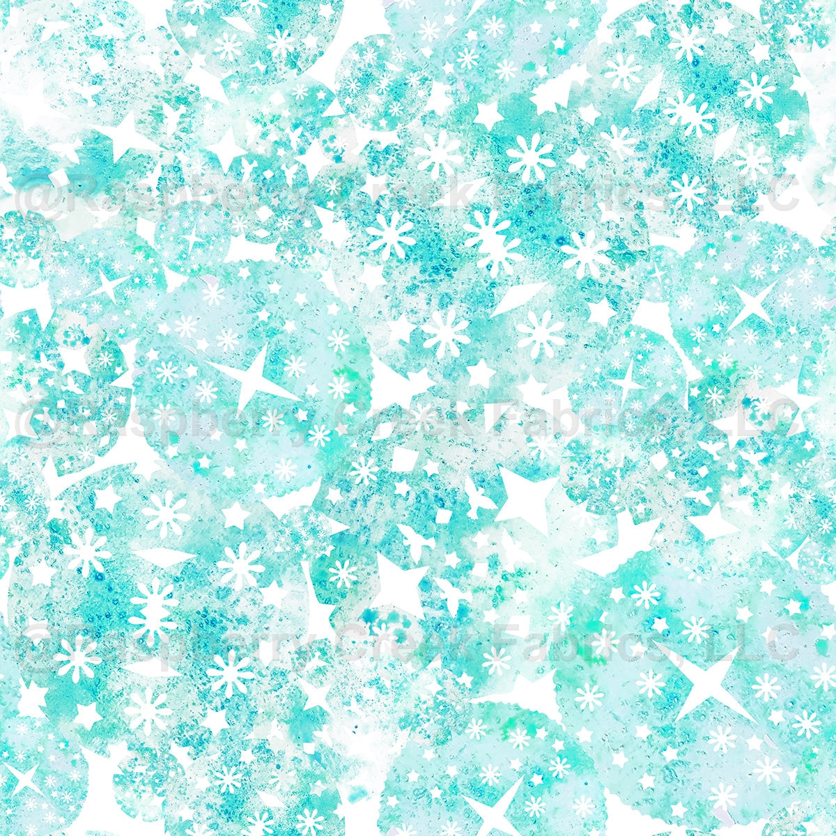 Ice Crystal Snowflake Cut-Outs - Mint/Aqua - 8 inch