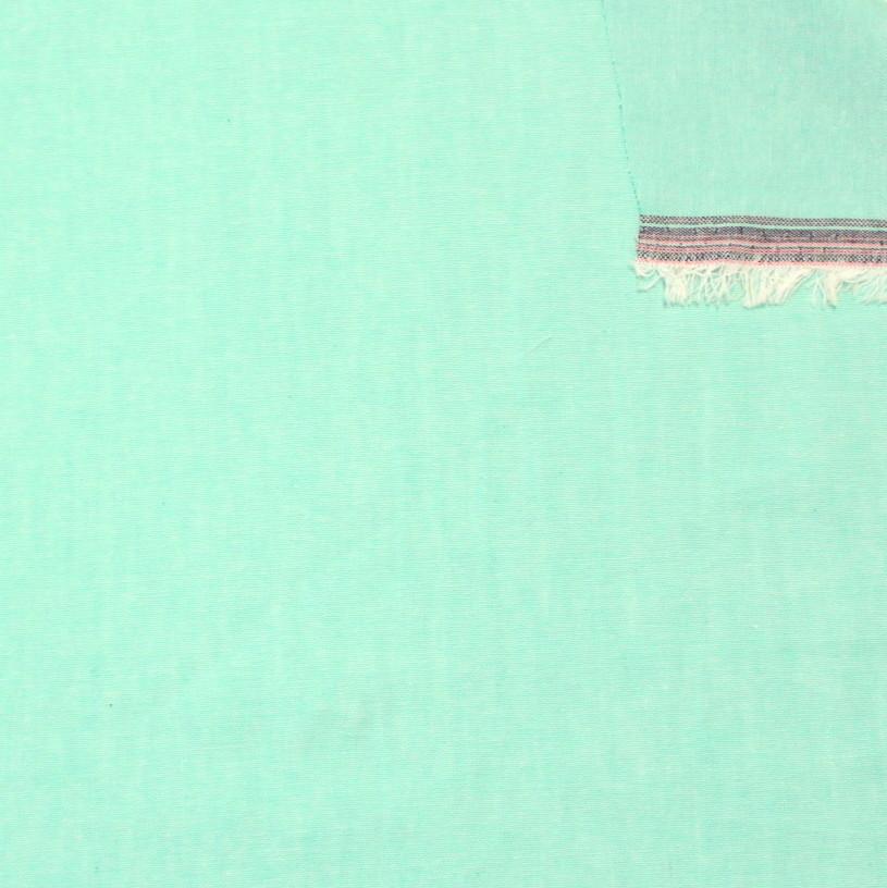Mint Green Light to Medium Weight Chambray Fabric, Raspberry Creek Fabrics, watermarked, restored