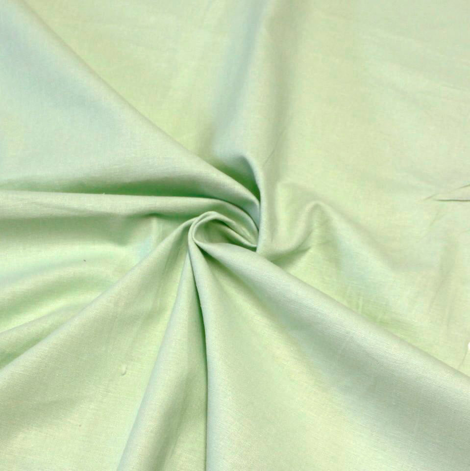 Mint Green Medium Weight Stretch Linen Fabric, Raspberry Creek Fabrics, watermarked, restored