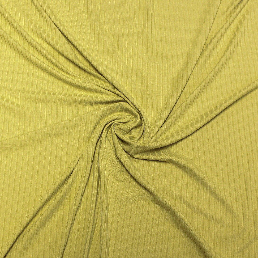 Solid Avocado Green Poly Spandex 4 Way Stretch 8x3 Rib Knit Fabric, Raspberry Creek Fabrics, watermarked, restored