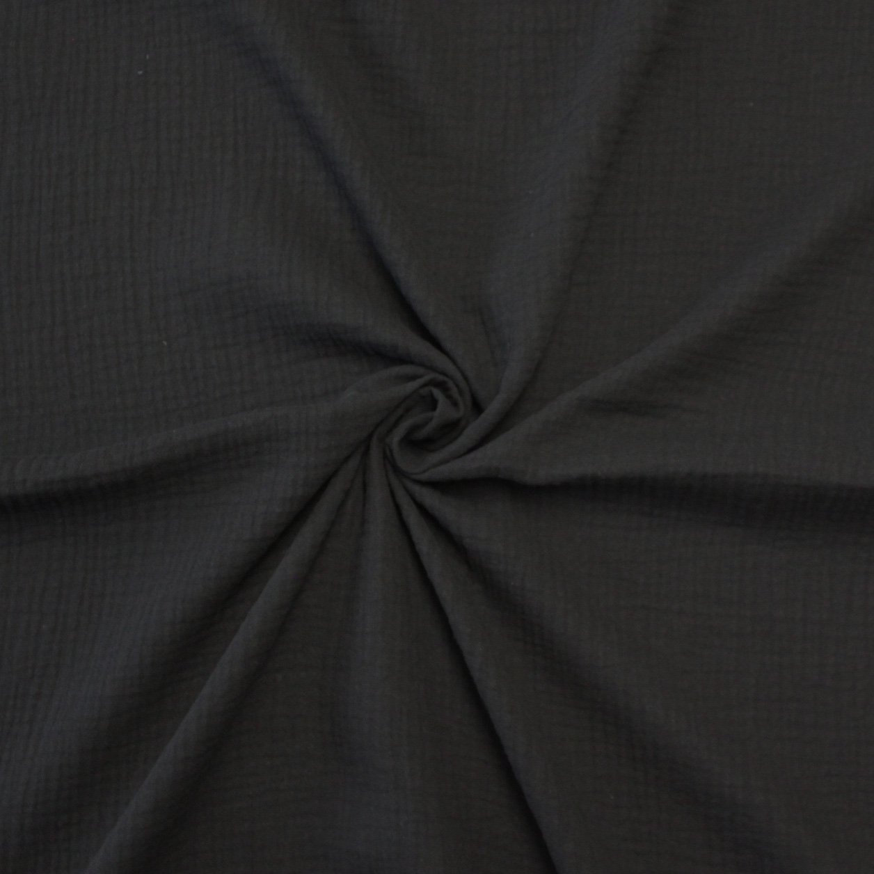 Black Woven Organic Cotton Light Weight Double Gauze Fabric Fabric, Raspberry Creek Fabrics, watermarked, restored